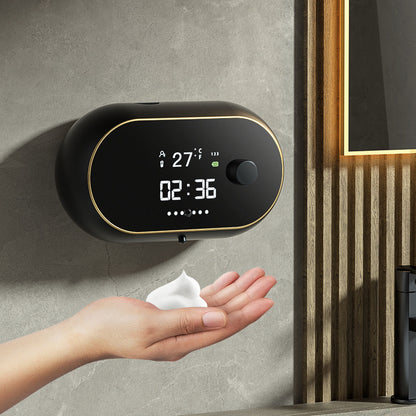 Distributeur automatique de savon désinfectant pour les mains, montage mural, USB, mousse