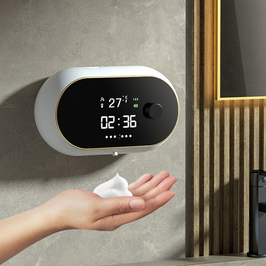 Distributeur automatique de savon désinfectant pour les mains, montage mural, USB, mousse